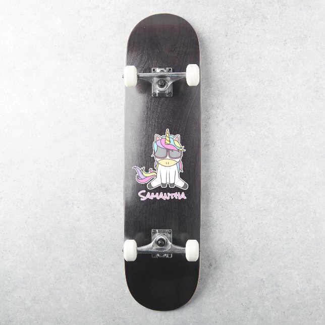 Skateboard Raiinbow Unicorn  Sticker (Skateboard)