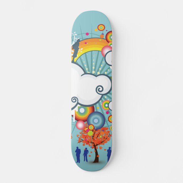 Skateboard Rainbow Cloud People Skboard (Recto)
