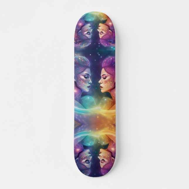 Skateboard Rainbow Femmes Galaxie Cosmique Feminine Energy Sk (Devant)