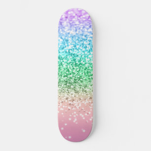 Skateboard Rainbow Unicorn Parties scintillant 1 (Parties sci