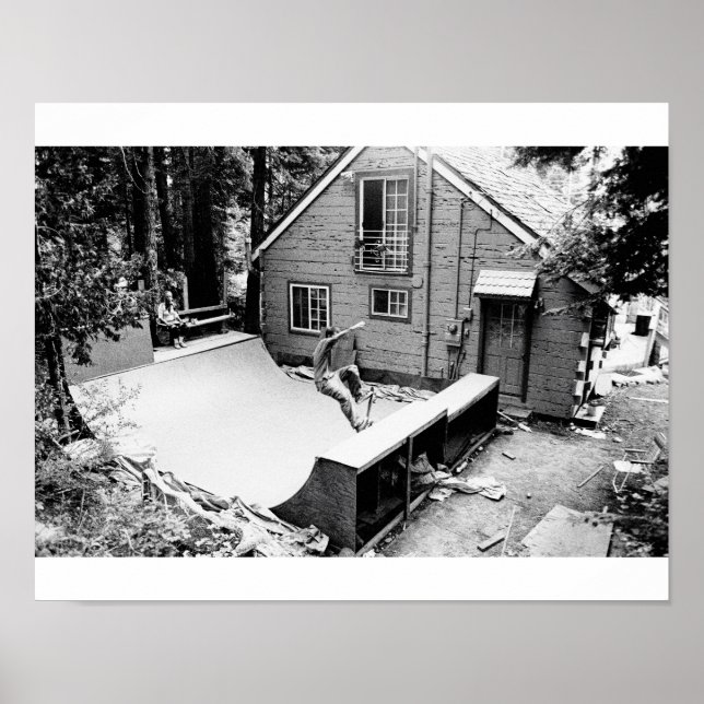 Skateboard ramp, a black and white print (Front)