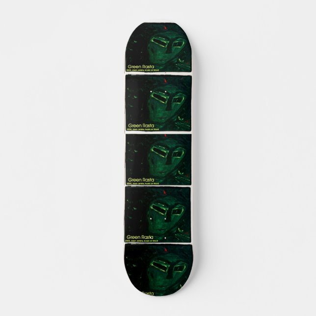 SKATEBOARD RASTA VERT (Devant)