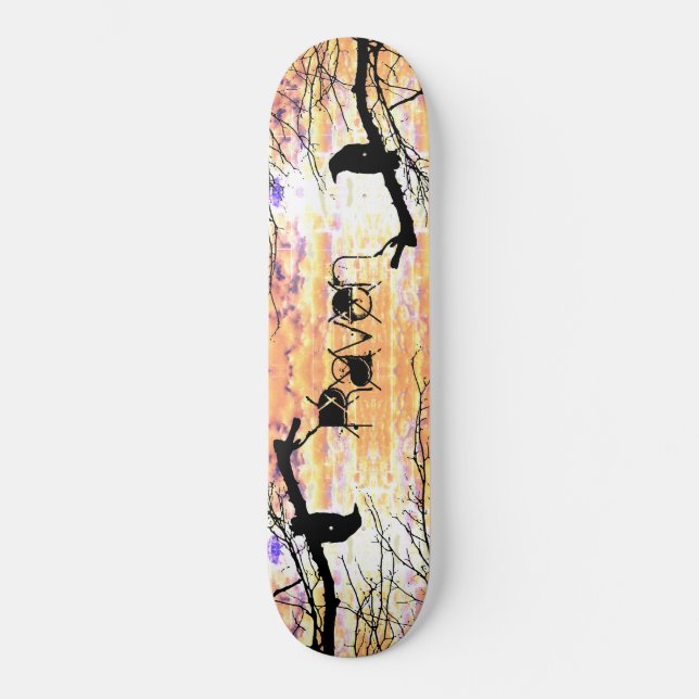Skateboard Raven & Golden Skateboard (Recto)