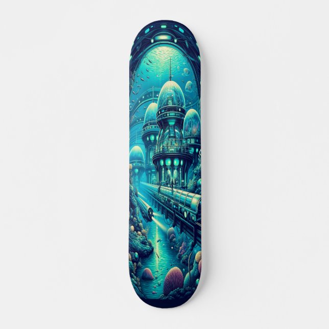 Skateboard "Raygun Gothic Underwater Research Facility Deck" (Devant)