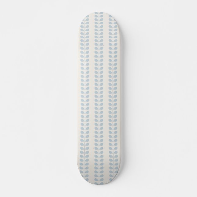 Skateboard Rayure de feuille bleu clair (Devant)