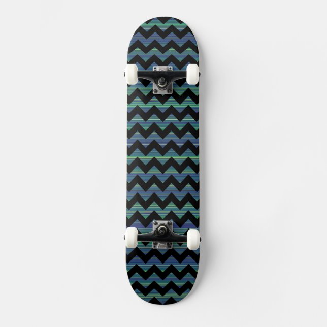 Skateboard rayures cool chevron (Recto)