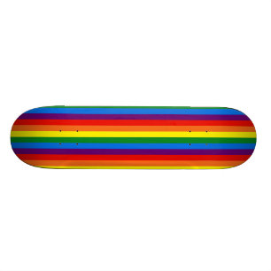 Skateboard Rayures d'arc-en-ciel sur l'appui noir du gay