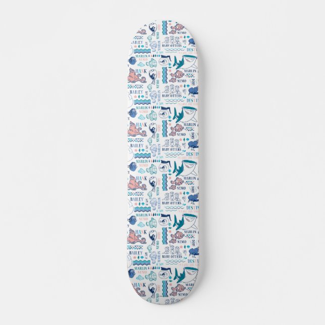 Skateboard Recherche du Motif Dory Pastel (Devant)