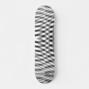 Skateboard Recouvert de rayures noir et gris