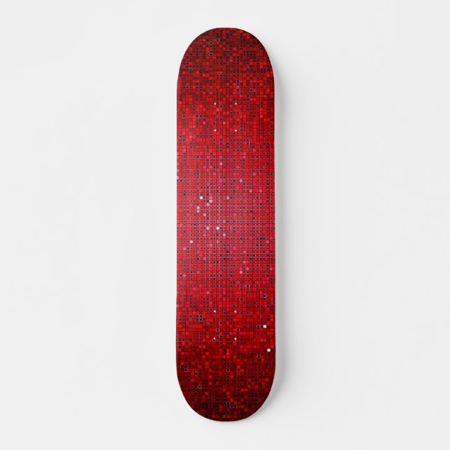 Skateboard Red Parties scintillant Sequin Disco Old School Sk (Devant)