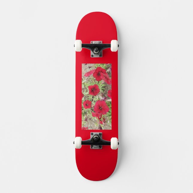 Skateboard Red Petunias (Recto)