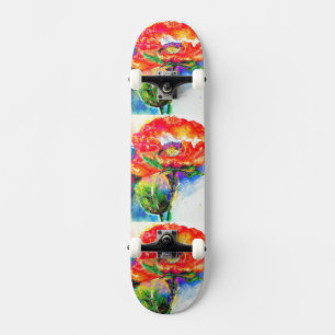 Skateboard Red Poppy