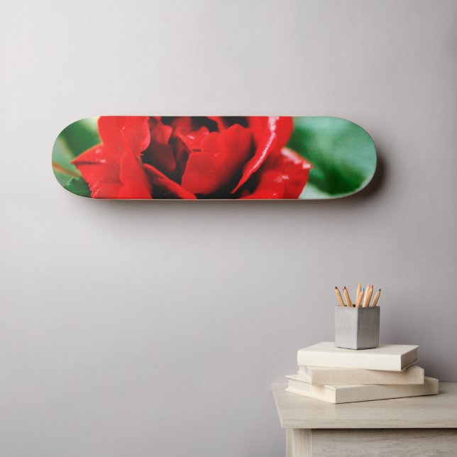 Skateboard Red Rose Love (Art mural (Horz))