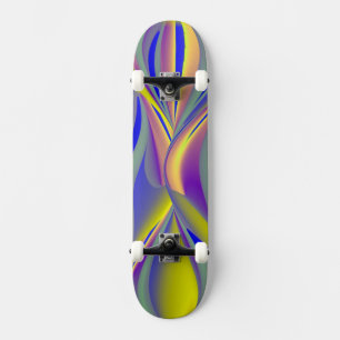 Skateboard Regenbogen Augen Abstrait