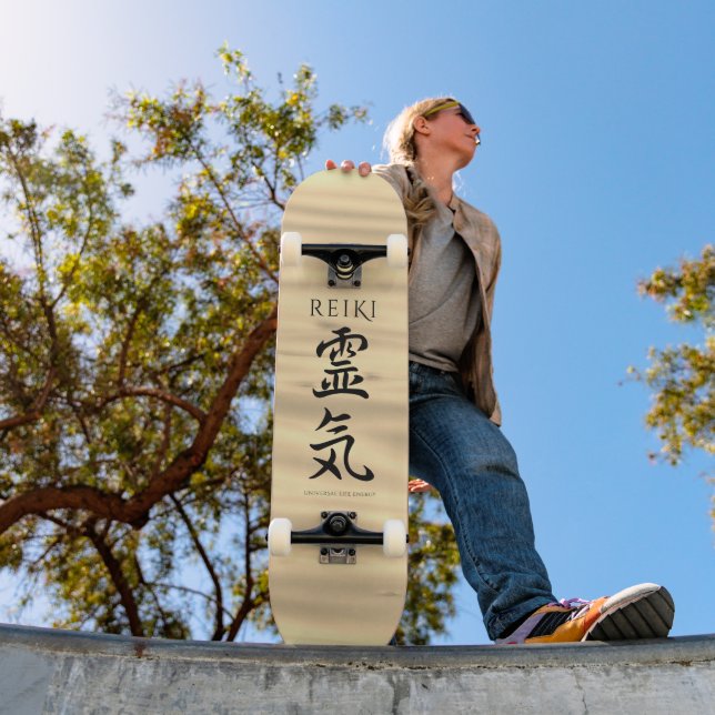 Skateboard Reiki 霊 気 Japonais Calligraphic Life Energy (Extérieur 1)