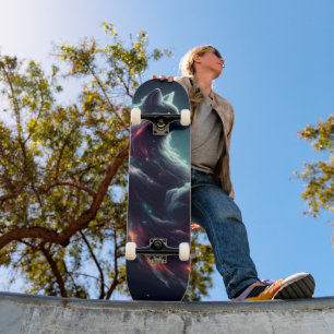 Skateboard Renard cosmique à l'esprit étoilé, animal fantasti