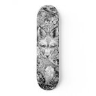 Renard noir et blanc + nature Skate Deck Skateboar