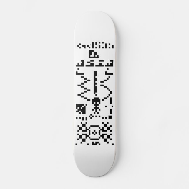 Skateboard Réponse au message binaire Arecibo (Recto)