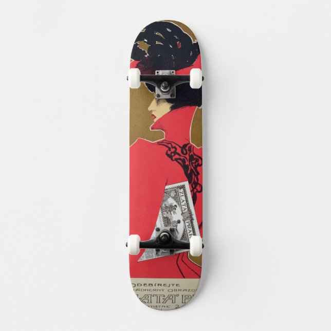 Skateboard Reproduction d'une publicité par affichage 'Zlata (Recto)