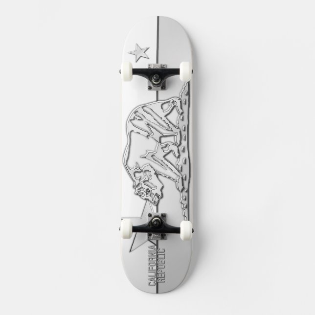 Skateboard RÉPUBLIQUE DE CALIFORNIE Chrome sur les dessins bl (Recto)