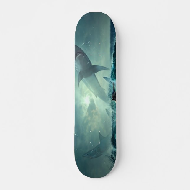 Skateboard Requin personnalisé (Devant)