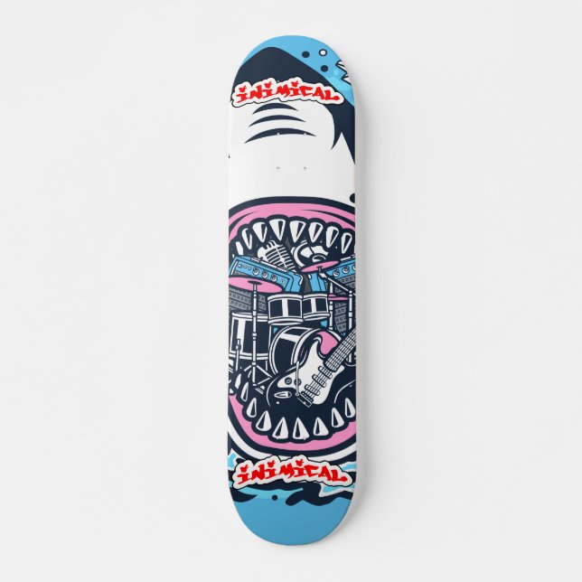 Skateboard Requin rocher et rouler (Devant)