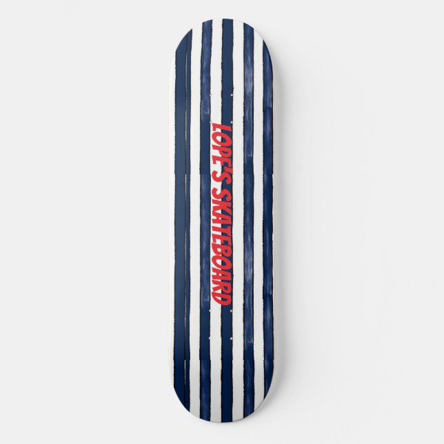 Skateboard Résumé Marine Stripes sans joint (Recto)