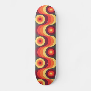 Skateboard Rétro art abstrait coloré - planche à roulettes
