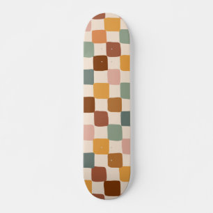Skateboard Retro Boho Super À damiers coloré Bohemian les ann