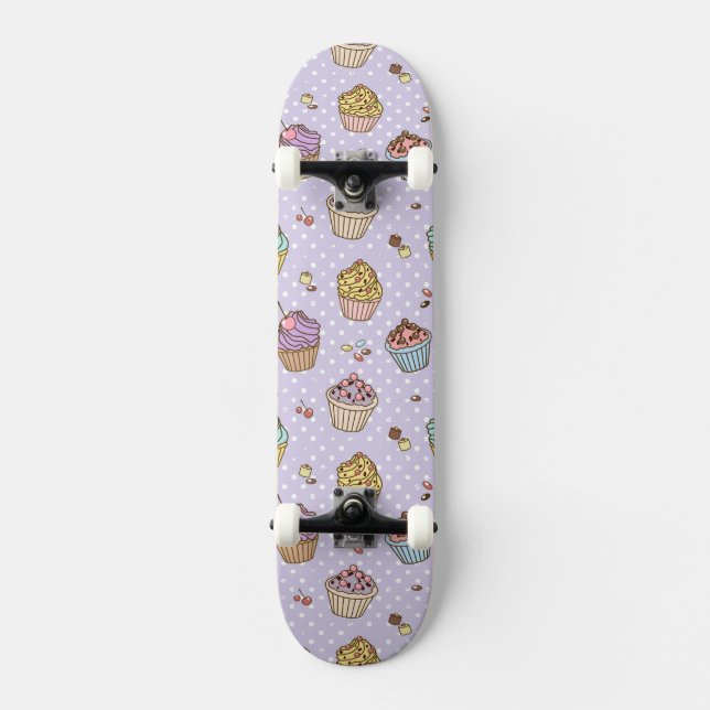Skateboard Rétro motif de bonbons (Recto)