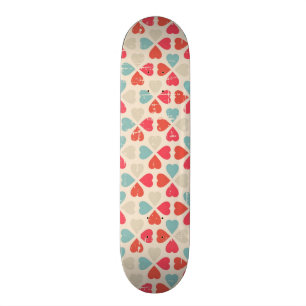 Skateboard Rétro motif de Saint-Valentin