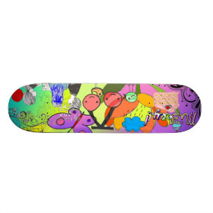 Skateboard Rétro planche à roulettes abstraite