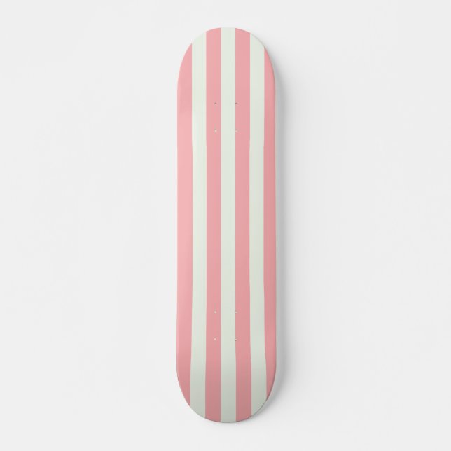 Skateboard Retro Preppy Sportswear Stripes - Crème rose (Devant)