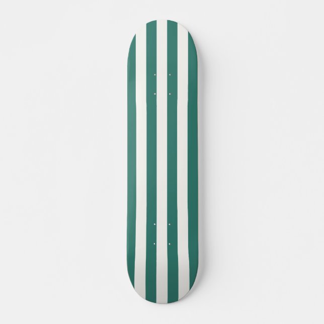 Skateboard Retro Preppy Sportswear Stripes - Field Green (Devant)