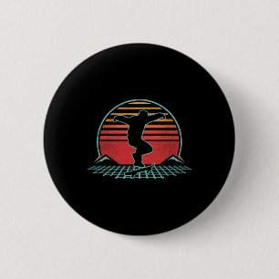 Skateboard Retro Vintage 80s Style Skateboarder Gi 2 Inch Round Button