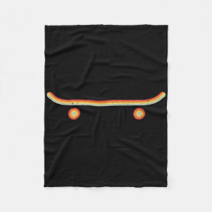 Skateboard Retro Vintage Skater Love Skate Skatebo Fleece Blanket
