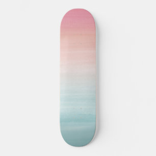 Skateboard Rêve de plage Abstrait Touch Watercolor #1