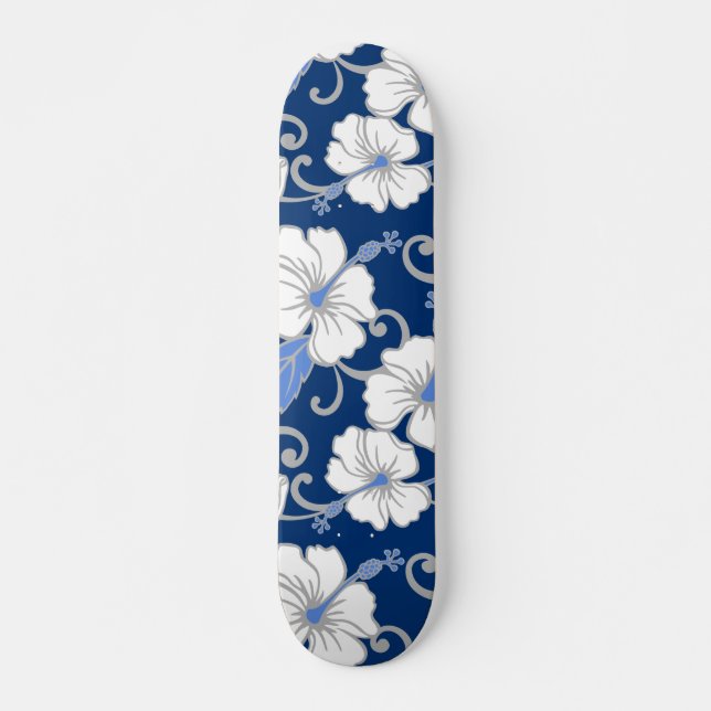 SKATEBOARD RÊVE POLYNÉSIENNE (BLEU) (Devant)