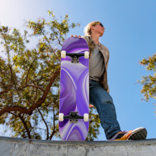 Skateboard Rêves de fleurs violettes