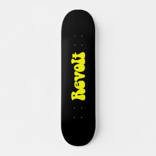Skateboard Révolution - Jaune sur Noir