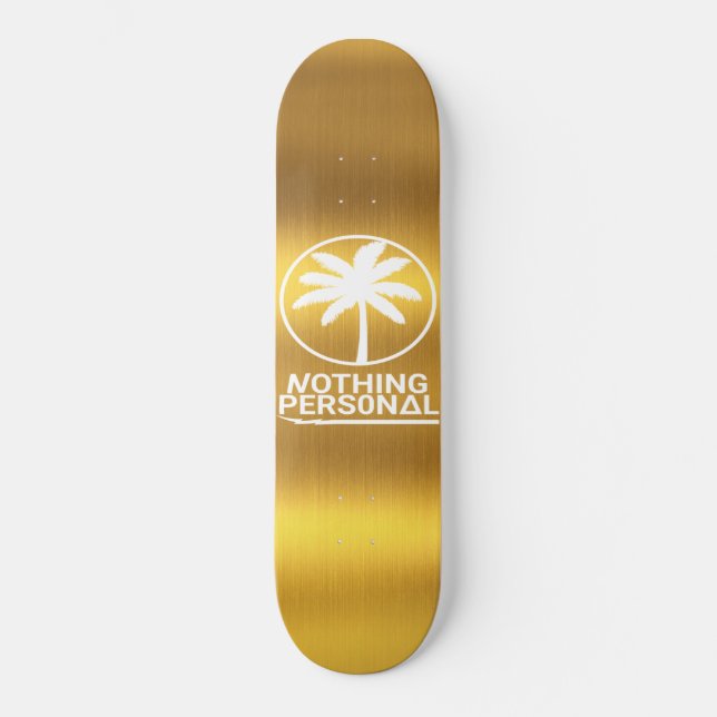 Skateboard Rien de personnel Deck Or (Recto)