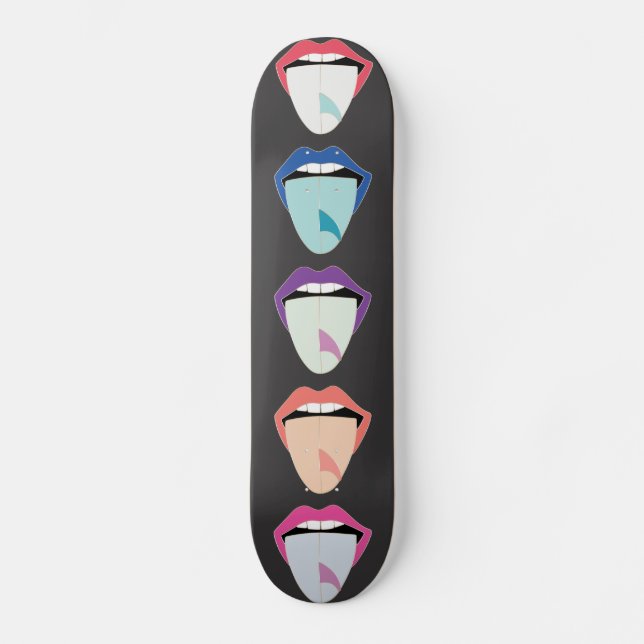 Skateboard Rolling Stones SurfBoard Tongue (Recto)