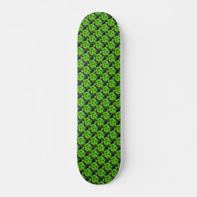 Skateboard Romantic Love Green Parties scintillant Roses Skat (Devant)