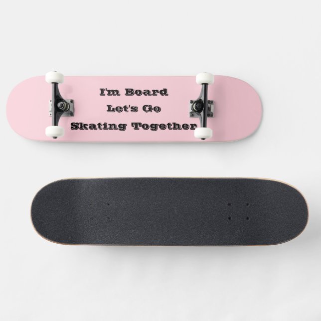 Skateboard Rose Bubble-gum Joliment Et Délicieux Couleur Uni (Horz)