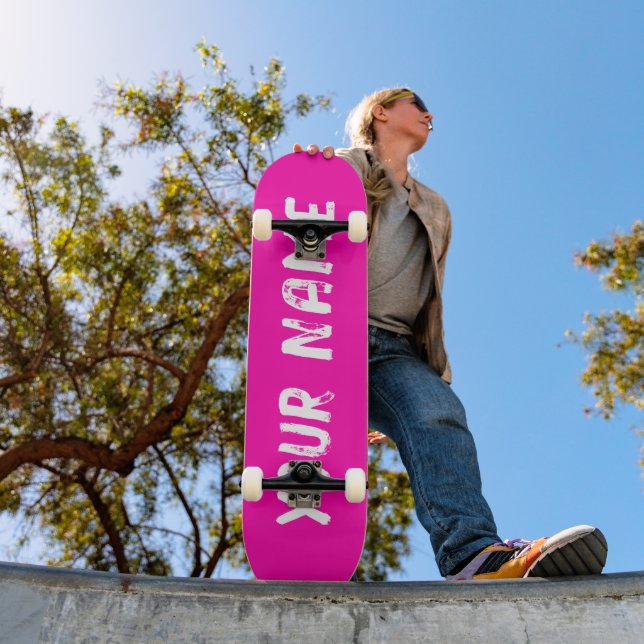 Skateboard Rose Chaud (Extérieur 1)