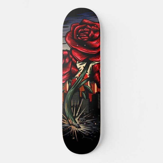 Skateboard Rose émergent (Recto)