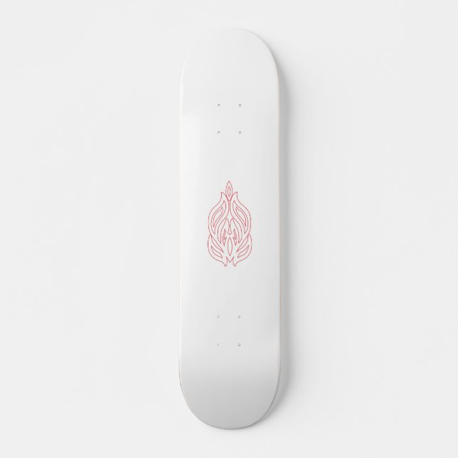 Skateboard Rose foncé, Agany à chasse, Design décoratif (Devant)