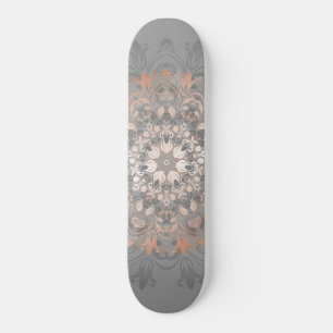 Skateboard Rose Gold Floral Mandala Girly