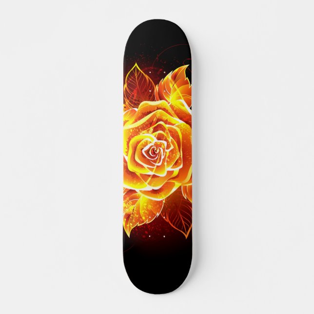 Skateboard Rose incendie en floraison (Devant)