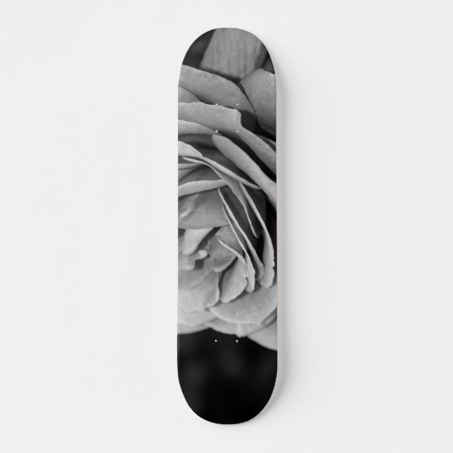Skateboard Rose noir et blanc (Devant)